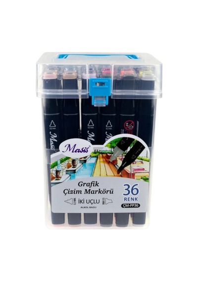 Twin Çift Uçlu Marker Kalemi Plastik Kutu Seti 36lı