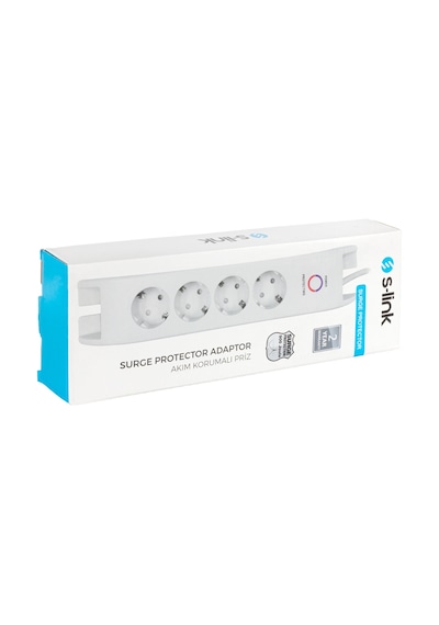 S-lınk Spg3040 2m 900 Joule 4lü Akım Korumalı Beyaz Priz 4434