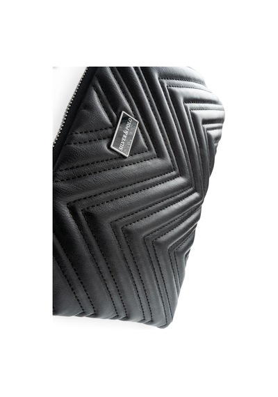 Silver Polo Siyah - Siyah Kapitone V Kadın Portföy Ve Clutch El Çantası Sp1250