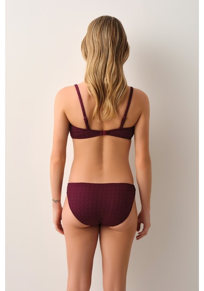 Suwen Noir W Aksesuar Detaylı Bikini Alt Sb2669012831283 Vişne
