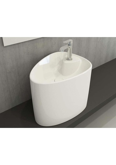Bocchi Etna Monoblok Lavabo Tezgah Üstü Armatür Delikli Parlak Be