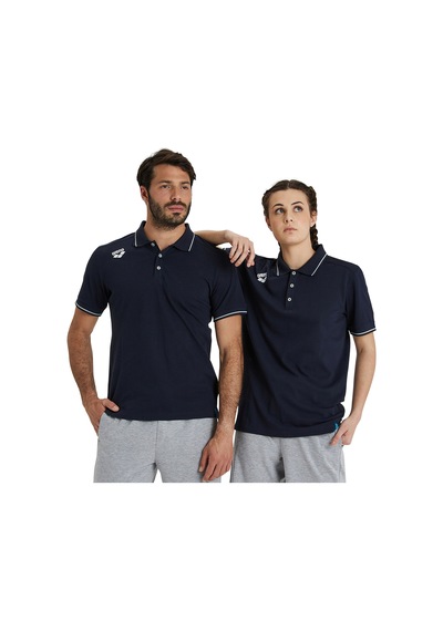 Arena Team Solid Cotton Unisex Mavi Günlük Stil Polo T-shirt 004901700 Navy Navy