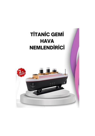 Ultra Sessiz Titanik Gemi Led Işıklı Aroma Difüzörü Oda Nemlendirici - Lisinya