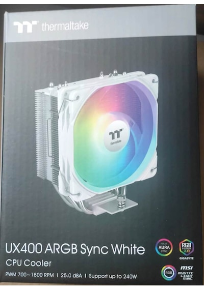 Thermaltake Ux400 Argb 120mm Beyaz Kule Tipi İşlemci Soğutucu Beyaz