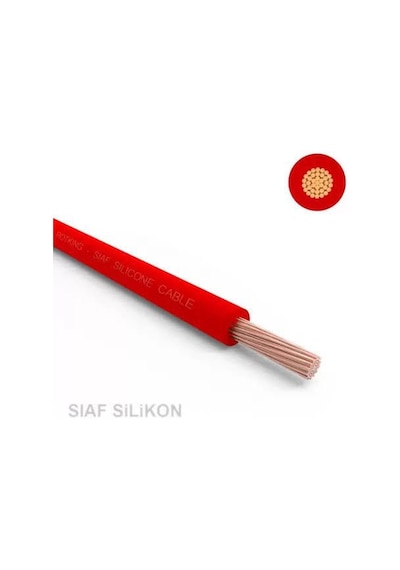 1X10 Siaf Silikon %100 Bakır Isıya Dayanıklı Kablo 1 Metre