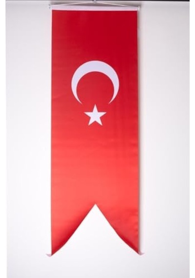 Zc Bayrak 50x150 Saten Kırlanğıç Türk Bayrağı Flama Diğer