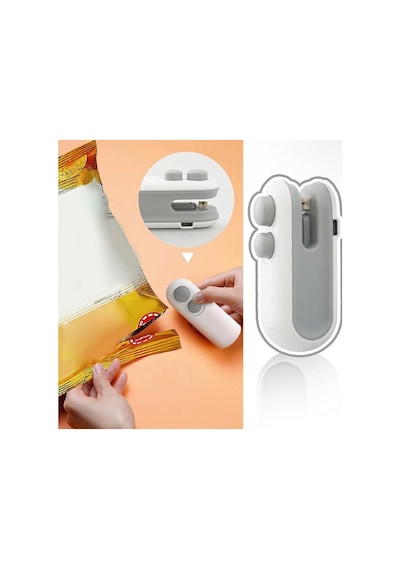 Mucit Home Poşet Kapatıcı Ve Kesici Poşet Mühürleme Aparatı Şarjlı Mini 2in1 Poşet Ambalaj Ağzı Kapatıcı Renkli