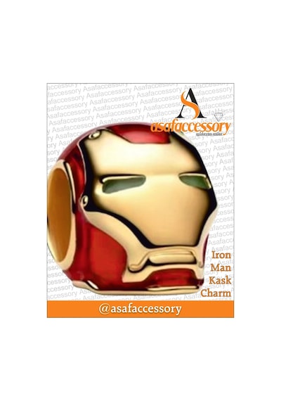 İron Man Kask Charm Gümüş