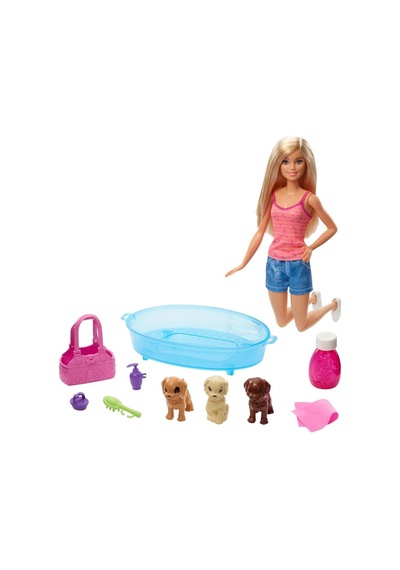 Barbie Ve Şirin Köpekleri Banyo Keyfinde Gdj37