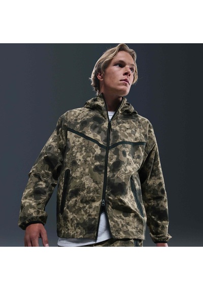 Nike Tech Fleece Windrunner Fz Jacket Camo Erkek Sweatshirt-hv0955-276-tanem Sport Yeşil