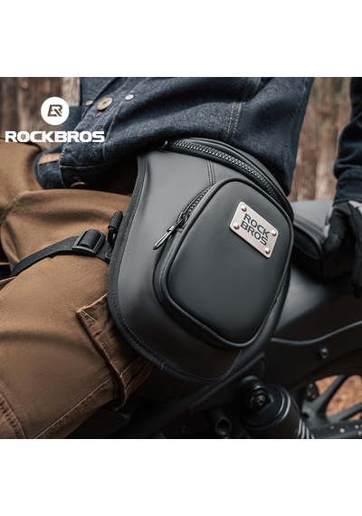 Rockbros Su Geçirmez Motosiklet Bacak Ve Omuz Çantası Aluminyum Siyah