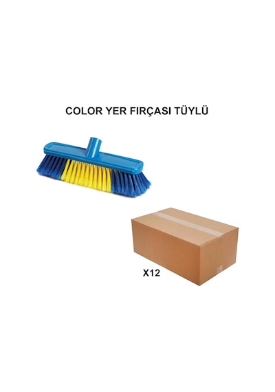Tüylü Yer Fırçası, 12 Adet, Kaliteli Malzeme