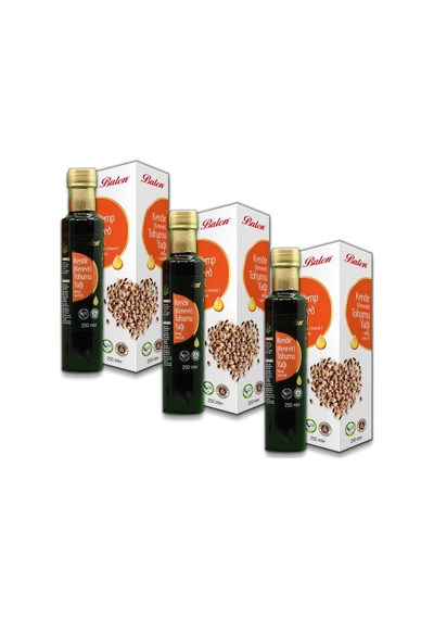Balen Kendir Tohumu Yağı Soğuk Pres 250 ML x 3 Adet