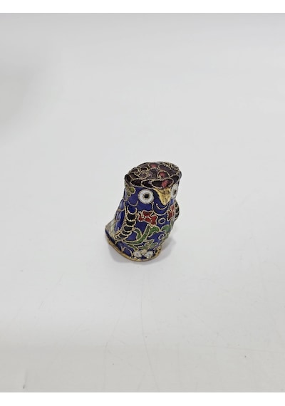 Antika Cloisonne Minyatür Baykuş 4,3x3,1cm 152
