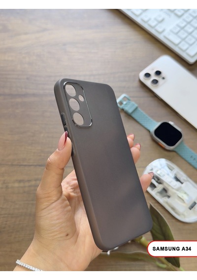 Samsung Galaxy A34 Uyumlu Süper İnce Mat Ultra Thin Silikon Kılıf Çok Renkli