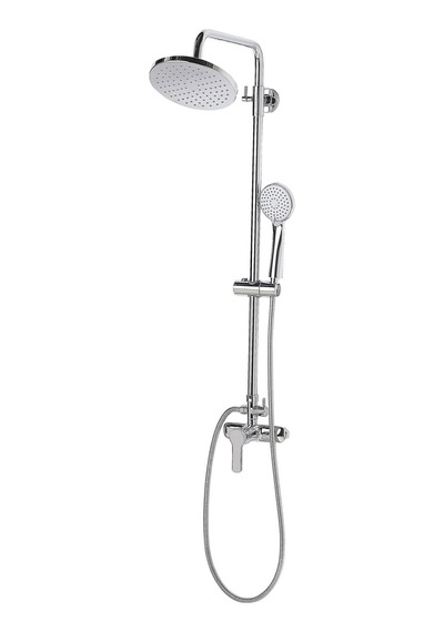 Beliani Silver Mikser Duş Seti,yağmur Başlıklı Şık Ve Dayanıklı Duş Sistemi Gri Kod 003479