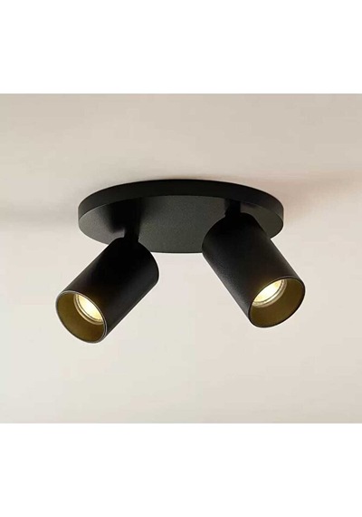 Mylights İkili Modern Led Avize Led Ampullü Hareketli Siyah Metal