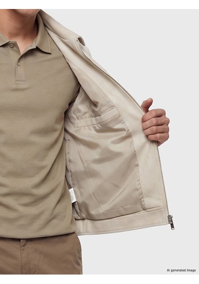 Lcw Vision Bej Loose Fit Süet Görünümlü Erkek Ceket