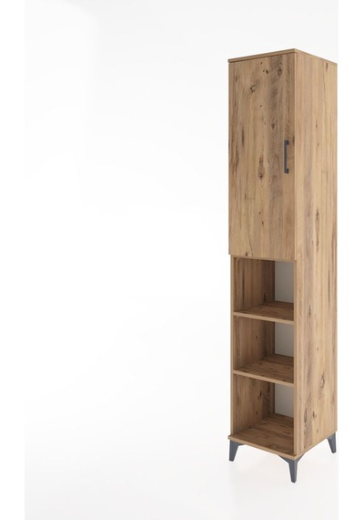 Hyperion Dolap 4 Raflı Tek Kapaklı Tek Askılı 44x44x221 Çam-çam Çam