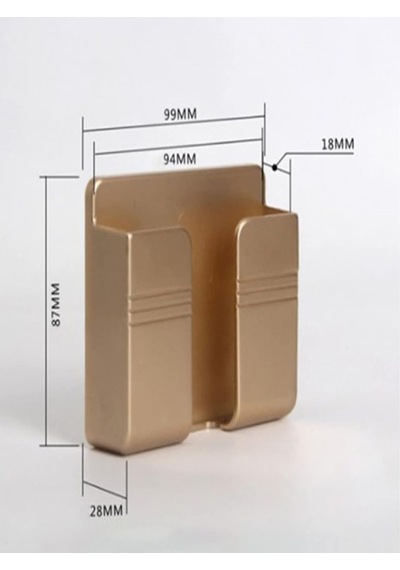 Duvara Monte Edilen Telefon Ve Kumanda Standı Plastik Organizer 2 Mixed