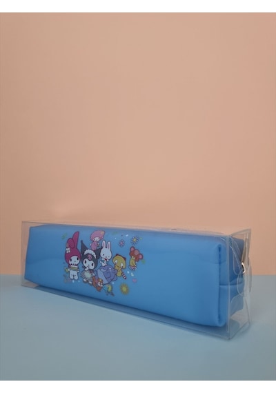Kuromi My Melody Hello Kitty Cinnamoroll Figürlü Yumuşak Silikonlu Kalem Kutusu Kalemlik - Mavi