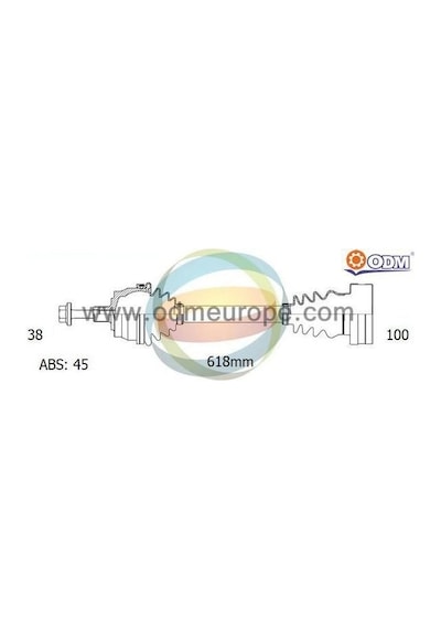 Vw Passat A4 B5 2.8 1996-2000 Aha Alg Aqd Apr Ack Atx Komple Aks Ön Sol 38x59.5 618mm Abs 45dıs 8d04