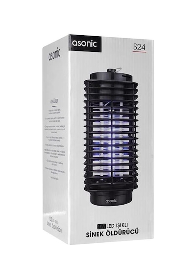Asonıc S24 Pro 4 Watt Siyah Taşınabilir Led Mavi Işıklı Sinek Öldürücü