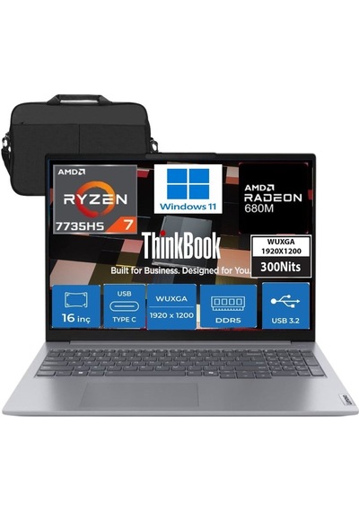 Lenovo ThinkBook 16 G7 Arp 21MW002CTR2 R7-7735HS 32 GB 512 GB SSD 16" W11H Dizüstü Bilgisayar