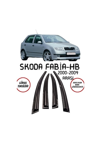 Skoda Fabia Mügen Cam Rüzgarlığı Hb 2000-2009 Arası 4 Lü Set