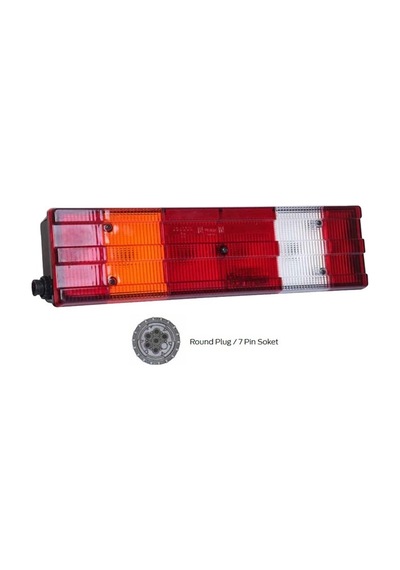 Stop Lambası 6-Fonksiyon Kanallı 52 Cm Plakalı Yan Soket Sol N11.7300