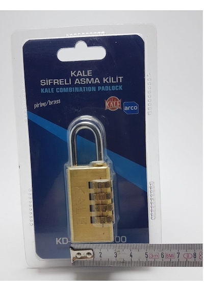 Kale Kilit Kale Şifreli Asma Kilit Pirinç Orta 4 Haneli 21 200 Enka376