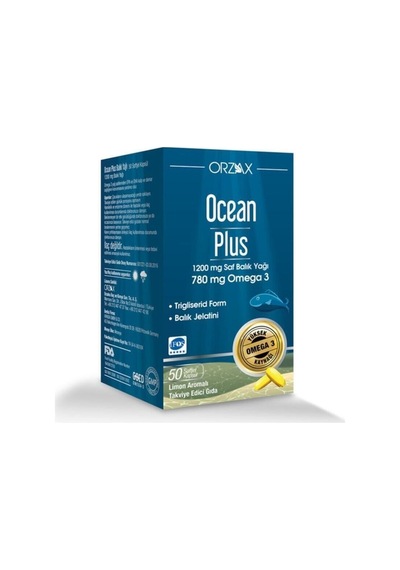 Ocean Plus 1200 Mg Balık Yağı 50 Kapsül Limon Aromalı