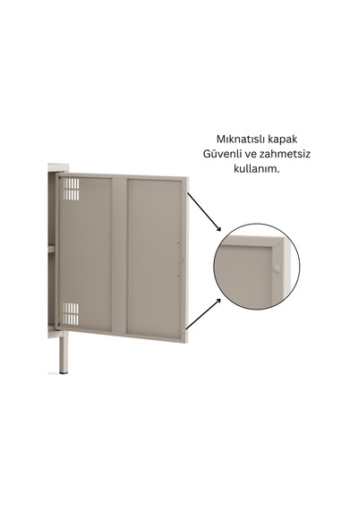 Pera Tv Ünitesi, Tv Dolabı,2 Kapaklı, Açık Raflı 130,50 X 40 X 64,50 Cm Bej