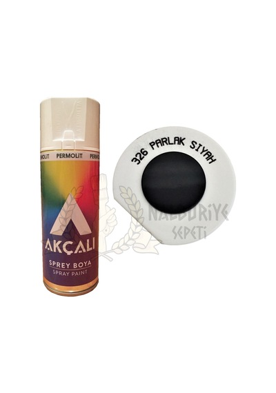 Akçalı Parlak Siyah Sprey Boya 400 ML - Ral9005 - 326
