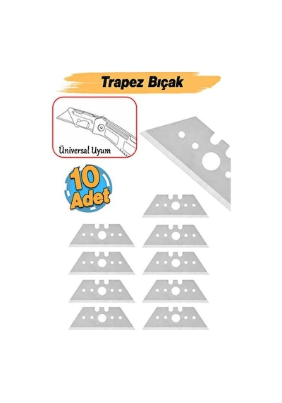 Trapez Maket Bıçağı Yedeği Ağzı Bmx-1089 Gümüş