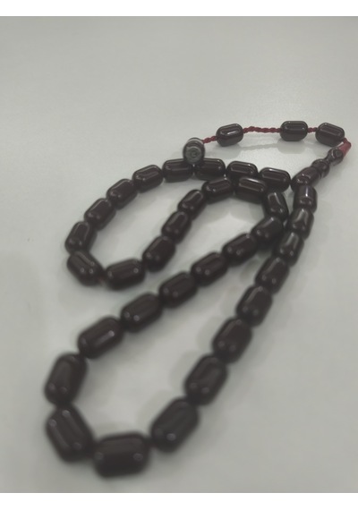 Zeyzun Usta İmzalı Sıkma Kehribar Tespih 9x13 Mm Kapsül Kesim 74716387