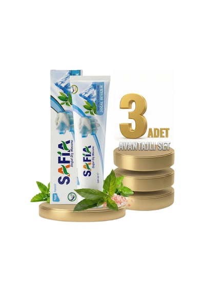 Safia Diş Macunu Yeşil Çay Ve Himalaya Tuzu 3x100 Ml