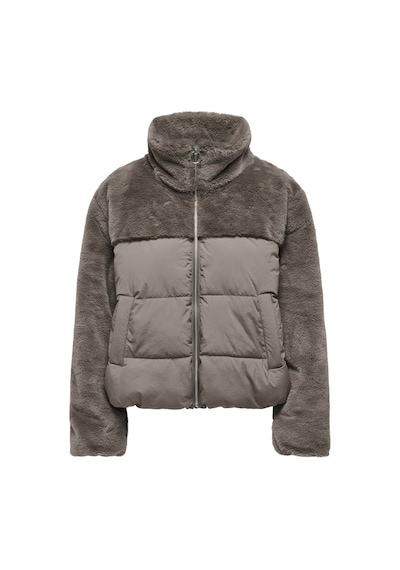 Only Onlwanja Fur Puffer Mıx Jacket Kahverengi Kadın Mont 15292945 Walnut