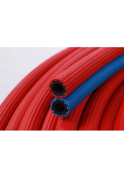 İkiz Kaynak Oksijen Asetilen Hortumu Pvc İç Çap 10 Mm - 10 Metre