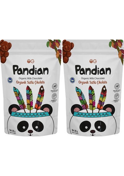 OG natural 2'li Pandian Organik Çocuk Çikolatası 36 Gr Set