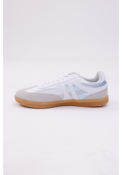 Dijital Baskı Unisex Beyaz-mavi Sneaker Ayakkabı Beyaz-mavi