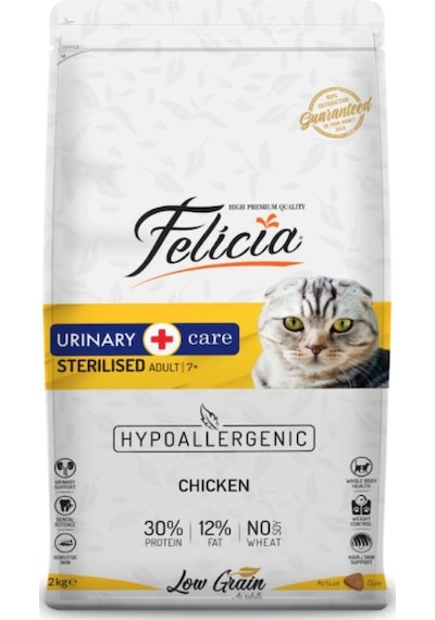 Felicia Sterilised Adult Tavuklu Düşük Tahıllı Kısır Kedi Maması 12 KG
