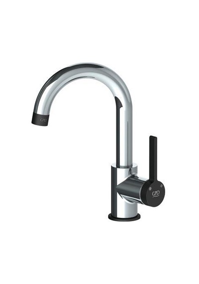 Gpd Gildo Tek Gövde Lavabo Bataryası Krom - Siyah