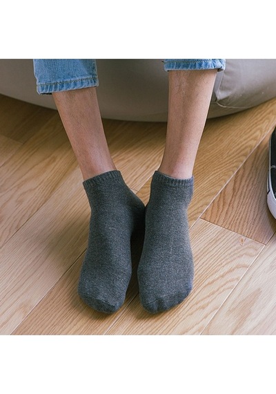 Ozzy Socks 5 Çift Dikişsiz Pamuklu Antrasit Patik Çorap Yazlık Dayanıklı Topuk Ve Burun Antrasit