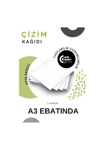 Çözüm Kağıt A3 Çizim Kağıdı 250 Gr 1.hamur 50 Adet