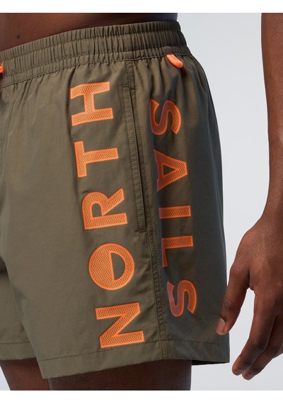 North Sails Basic Volley Cepli Erkek Deniz Şortu 36cm-33377 Haki