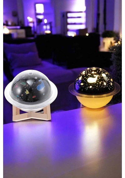 Hava Nemlendirici Masa Ve Gece Lambası Usb Projeksiyon Aromaterapi Mh-hs5474-6657
