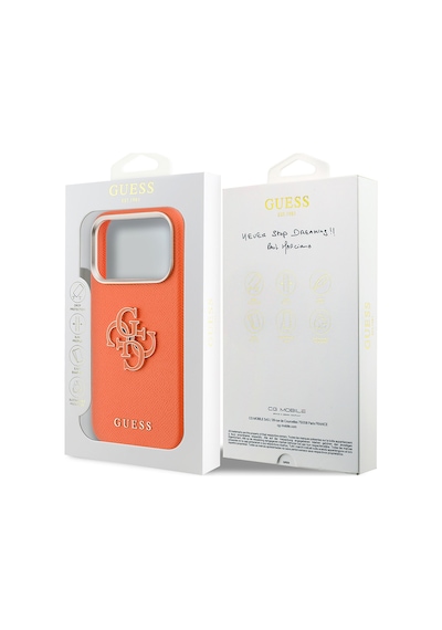 Apple Uyumlu iPhone 17 Pro Max Kılıf Guess Lisanslı 4g Büyük Metal Kamera Çerçeveli Pu Deri Resin Kapak Turuncu Apple Uyumlu iPhone 17 Pro Max Kılıf Guess Lisanslı 4g Büyük Metal Kamera Çerçeveli Pu Deri Resin Kapak Turuncu