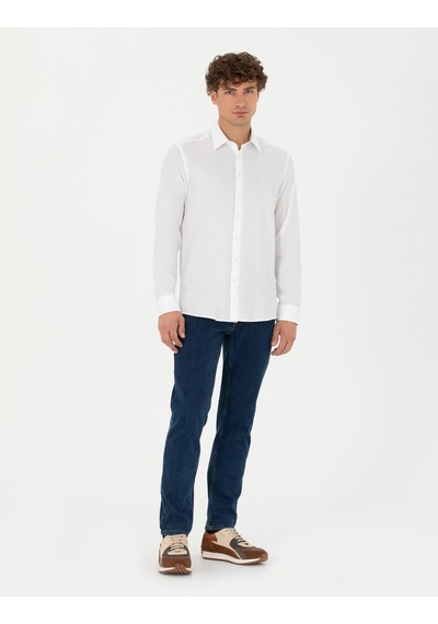 Pierre Cardin Erkek Beyaz Gömlek Basic 50277645-vr013 Beyaz
