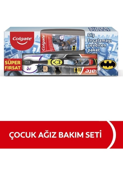 Colgate Batman Çürüklere Karşı Etkili Meyve Aromalı Çocuk Diş Macunu 75 ML + Diş Fırçası